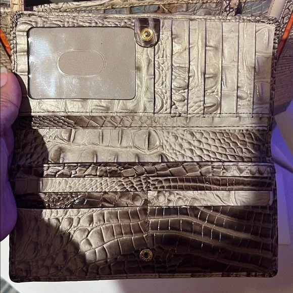 Brahmin Medium Julian Rosella Tote in Oasis with Wallet - Picture 8 of 16